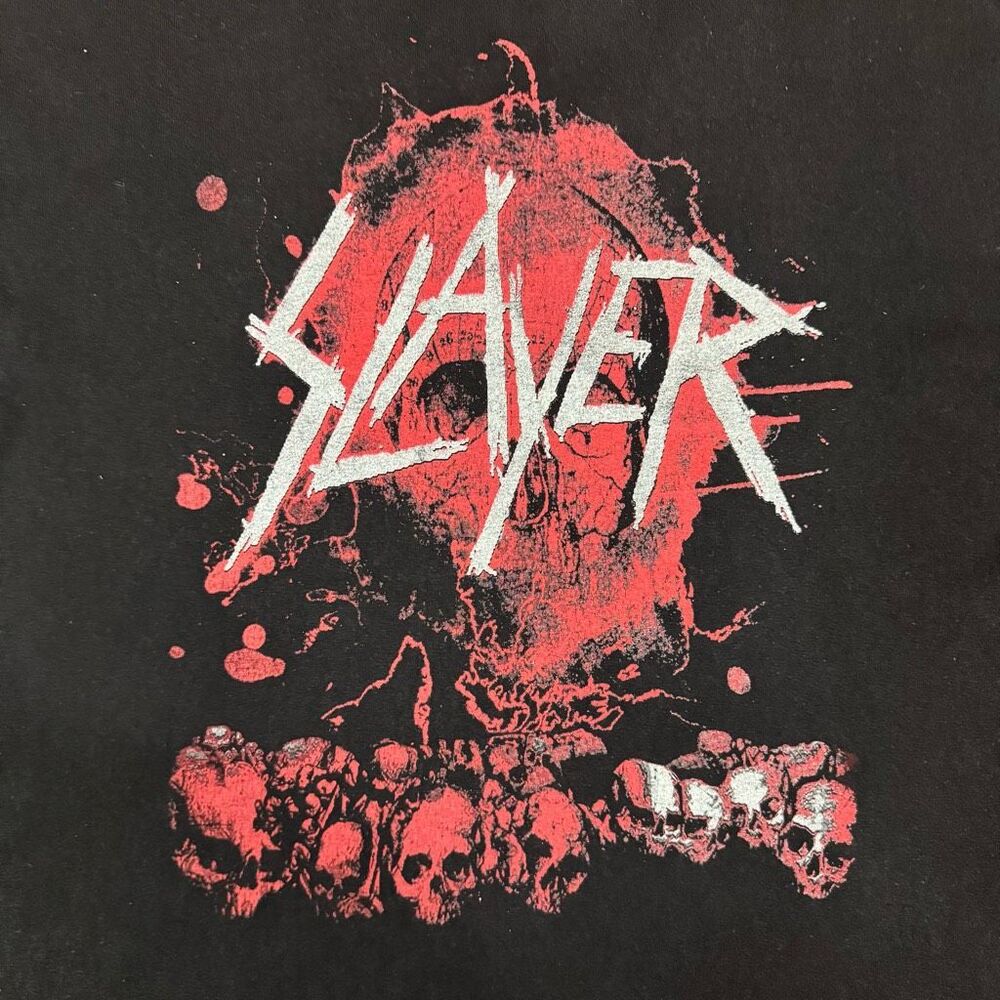 Slayer Size Large 2013 Tour Band Tee Black Skull Print Merch Gojira Harm Metal - Picture 3 of 5